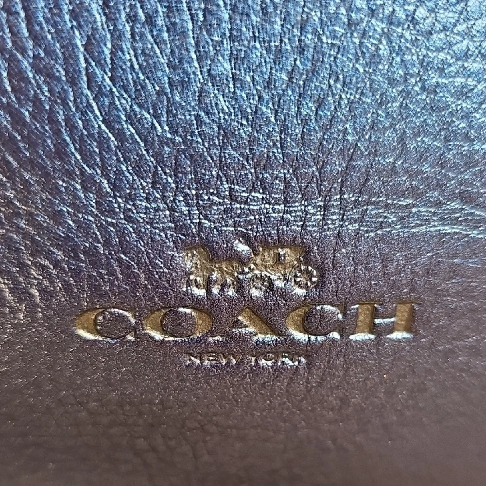 Coach 2017 Large Hologram Derby Tote Metallic Blue